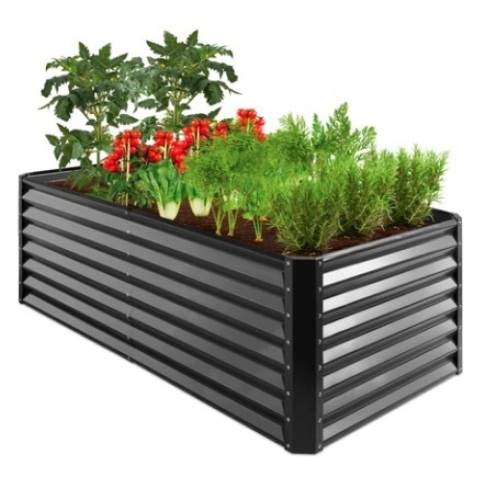 Outdoor Metal Raised Garden Bed, 6x3x2ft - Lot 612