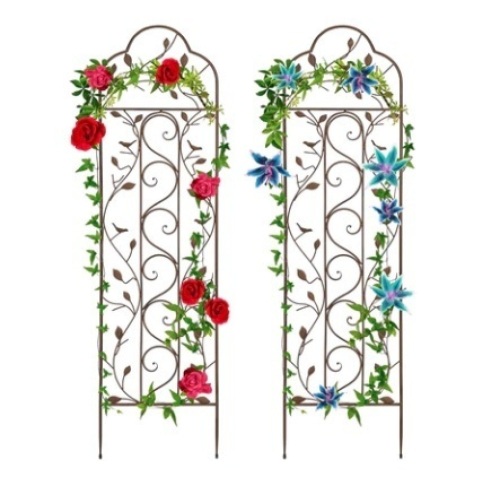 Set of 2 Iron Arched Garden Trellis - Lot 619