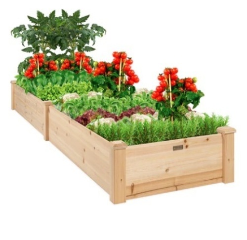 Wooden Raised Garden Bed Planter, 8x2ft - Lot 632
