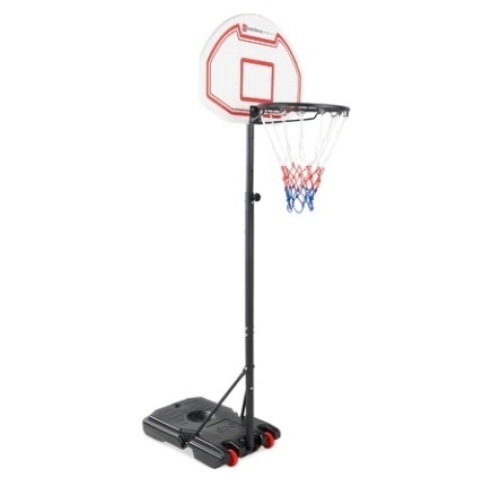 Kids Height-Adjustable Basketball Hoop, White - Lot 634