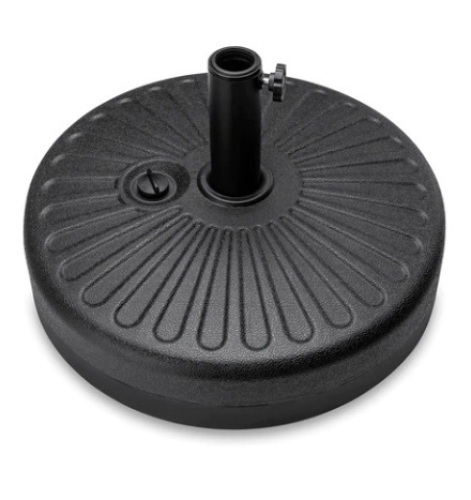 Plastic Patio Umbrella Base Pole Holder, Black - Lot 652