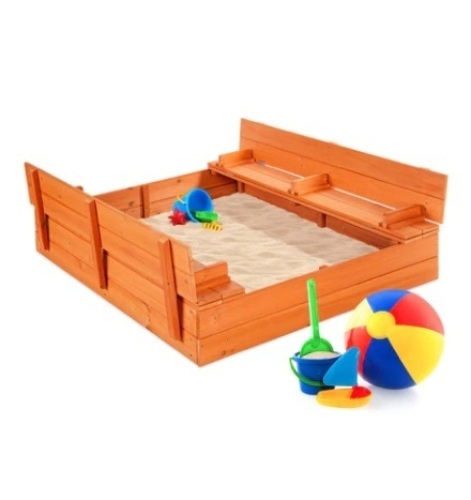 Kids Cedar Sandbox, 47x47in - Lot 660