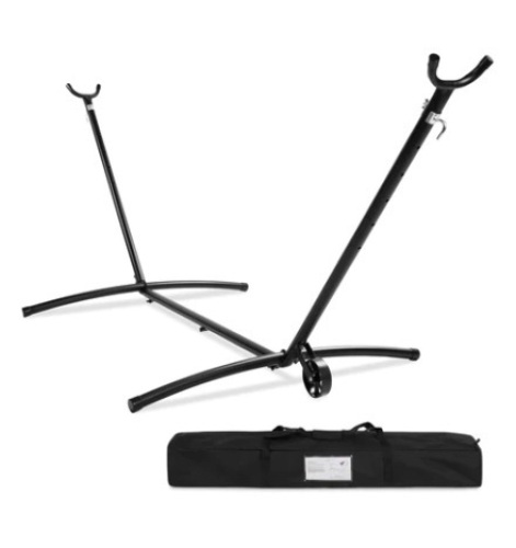 Portable Heavy-Duty Steel Hammock Stand, 9ft, Black - Lot 661