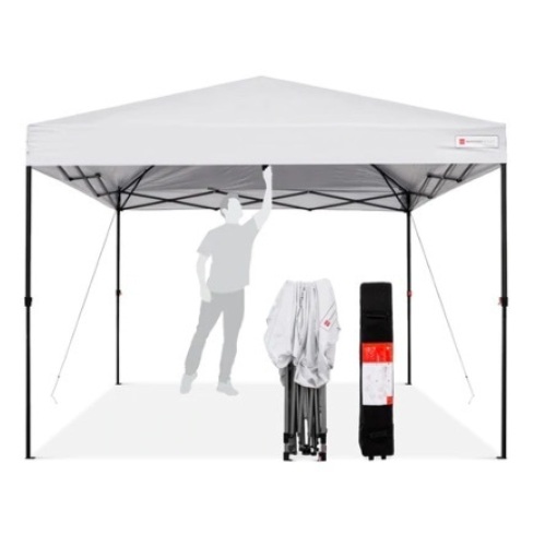 Instant Pop Up Canopy, 10x10ft, White - Lot 680