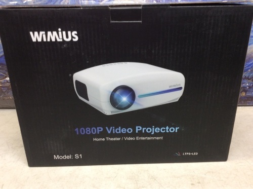 WiMius S1 Native 1080P Projector Full HD - Appears New - Lot 71