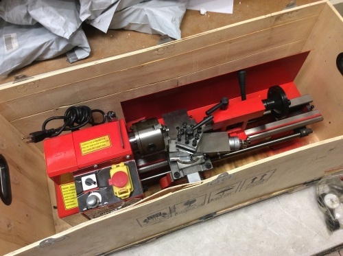 Variable Speed Mini Lathe - Appears New, Powers On Not Tested Further  - Lot 85