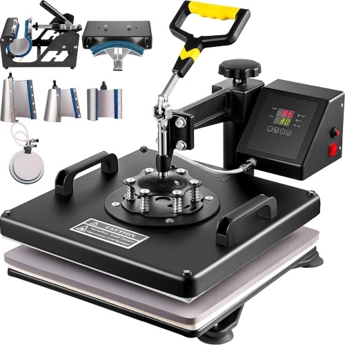 Vevor 8-in-1 Combo T-shirt Heat Press Transfer 15"x15" Baseball Hat Machine Swing Away - Appears New  - Lot 86