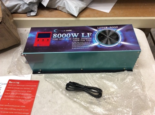 Power Jack 8000W LF Pure Sine Wave Power Inverter 32000W Peak Surge - Appears New  - Lot 101