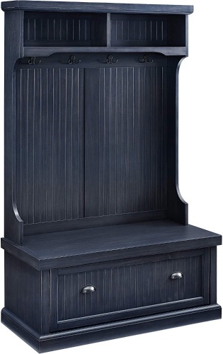 Crosley Furniture Seaside Hall Tree, Distressed Navy - Appears New   - Lot 108