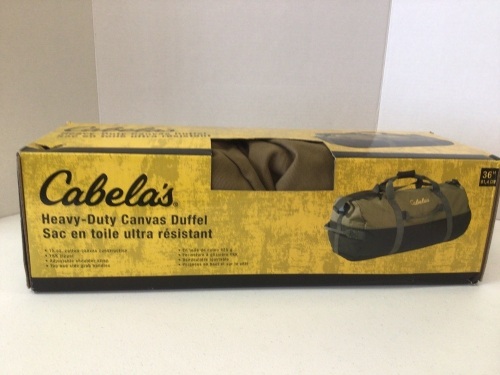 Cabela's Heavy Canvas Duffel Bag - Brown - 36"Lx18"D, E-Commerce Return - Lot 190