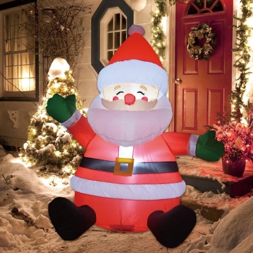 GOOSH 5 FT Christmas Inflatable LED Santa Claus - Appears New  - Lot 253