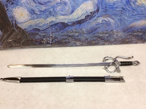 Medieval Warrior 901121 El CID Rapier Sword Black Handle - Appears New   - Lot 269
