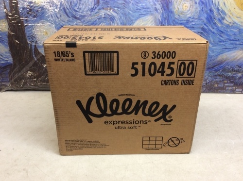 Kleenex Expressions Ultra Soft Facial Tissues, 18 Cube Boxes, 65 Tissues per Box - New  - Lot 346