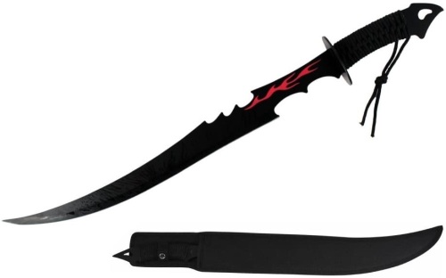 BladesUSA HK-1482 Series Red Flame Samurai Fantasy Sword 26" - Appears New   - Lot 370