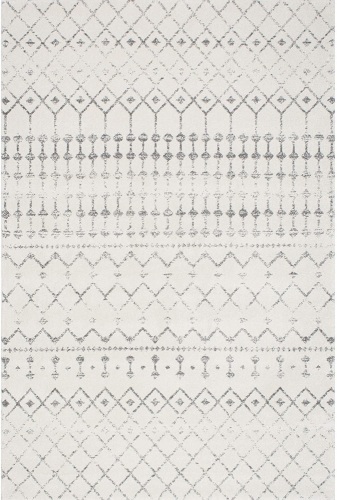 nuLOOM Moroccan Blythe Area Rug 6' 7" x 9' and Runner Rug 2' 8" x 8' Grey/Off-white - Appear New     - Lot 514