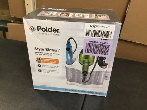 Polder Style Station for Storing Hair Styling Tools, White - Appears New - Lot 543