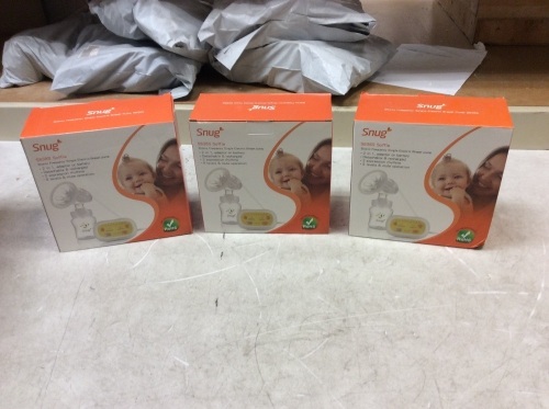 Lot of (3) Snug S838S Soffie Bionic Frequency Single Electric Breast Pumps - Appear New  - Lot 601