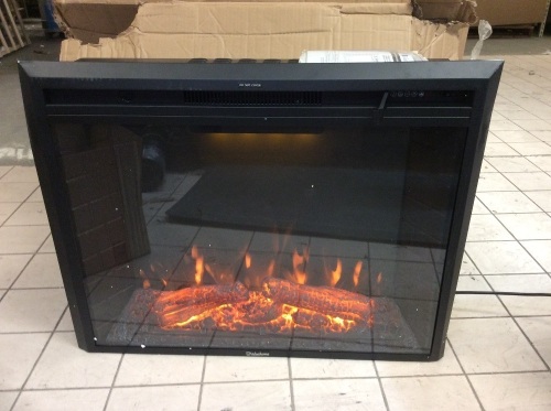 Valuxhome Houselux Trim 33" Electric Fireplace Insert - Appears New with Cosmetic Damage, Tested/Works - Lot 636