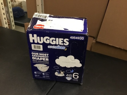 Huggies Overnites Baby Diapers, Size 6, 48 ct - Appears New  - Lot 648