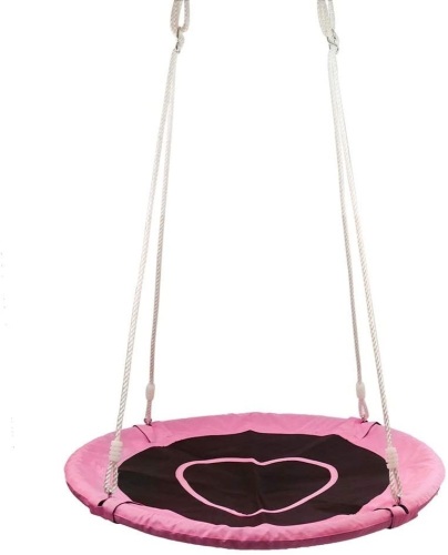 Pink Swing Outdoor Saucer Tree Swing Seat with Straps for Children - Appears New   - Lot 763