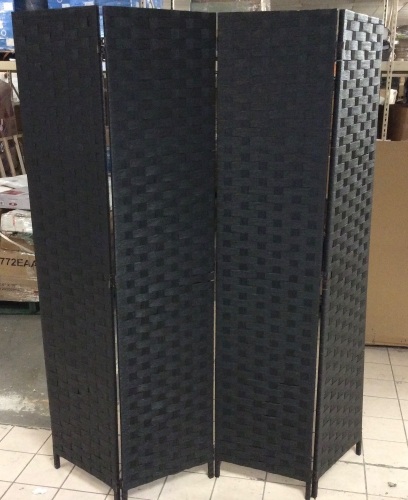 Rose Home Fashion 4 Panel Room Divider, Black - Appears New  - Lot 800