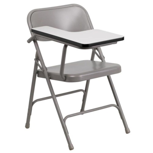 Premium Steel Folding Chair with Right Hand Tablet Arm, Set of 2 - Appears New - Lot 803