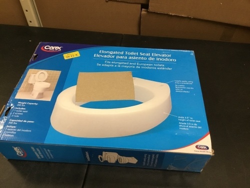 Carex Elongated Toilet Seat Elevator, 300 lb Capacity - Appears New  - Lot 815