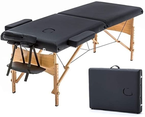 Portable Height Adjustable Folding Massage Table with Carry Case - Appears New - Lot 820