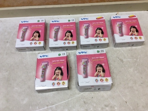 Lot of (6) Yijan G820S Smart Waterproof Quiet Rechargeable Kids Hair Clippers - Appear New   - Lot 843