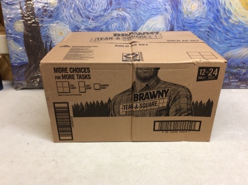 Brawny Tear-A-Square Paper Towels, 12 Rolls - New/Unopened - Lot 846