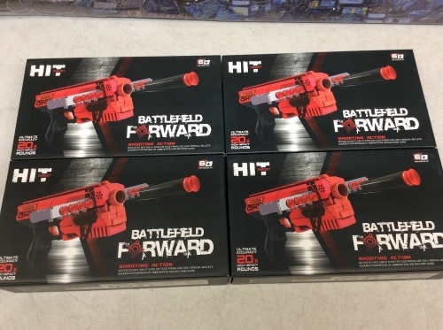 Lot of (4) BESWIT Blaster Toy Gun, Soft Foam Darts - New/Unopened - Lot 881