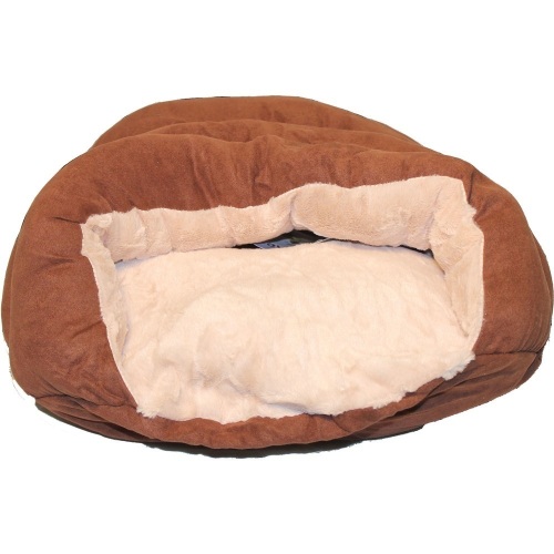 SleepZone Cuddle Cave Pet Bed 22" Chocolate - New - Lot 1012