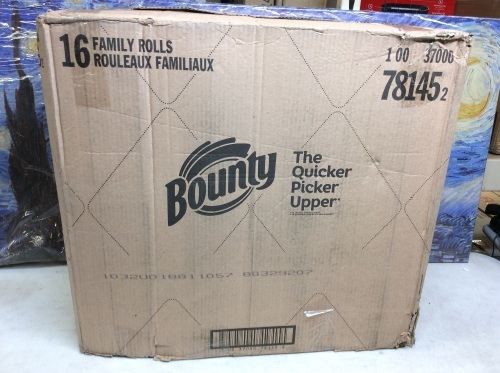 Bounty Paper Towels, 16 Family Rolls - New/Unopened  - Lot 1028