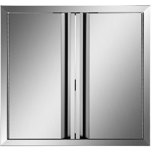 VEVOR Outdoor Kitchen Doors 24 x 24 Inch BBQ Access Door 304 Brushed Stainless Steel - Appears New  - Lot 1054