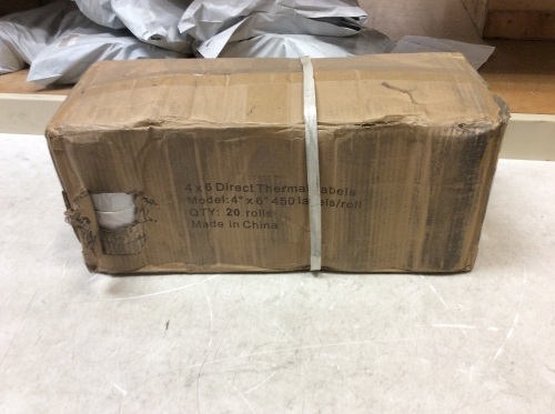 4 x 6 Direct Thermal Rolls, 20 Pack - New - Lot 1074