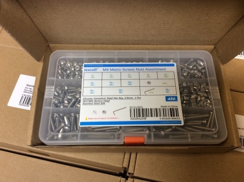 Case of (30) M4 Metric Screws Nuts Assortments - Appears New - Lot 1091