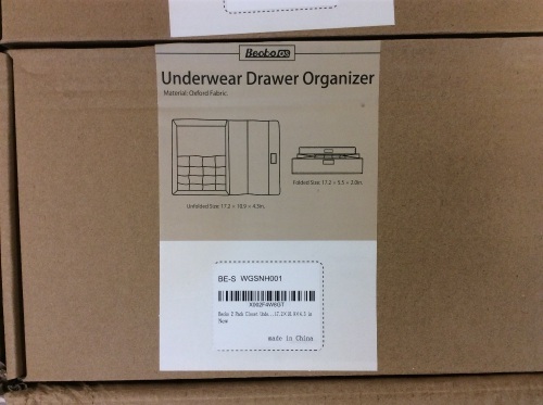 Case of (15) Underwear Drawer Organizer, Oxford Fabric - New - Lot 1093