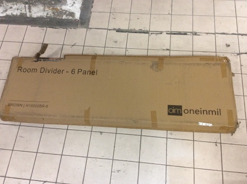 6 Panel Room Divider, Brown - Appears New - Lot 1098