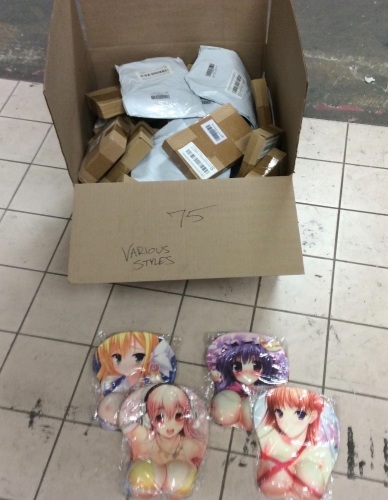 Lot of (75) Anime Girl 3D Wrist Rest Mouse Pads, Various Styles - New - Lot 1108