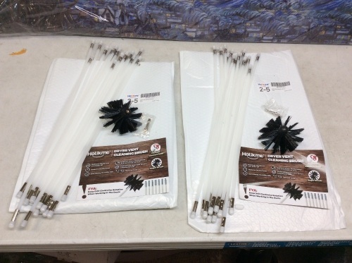 Lot of (2) Holikme 25 Feet Dryer Vent Cleaning Brush, Use with or Without a Power Drill - New - Lot 1203