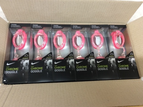 Case of (6) Nike Chrome Swim Goggles, Hyper Pink - New  - Lot 1214