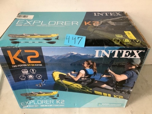 Intex Explorer K2 Two-Person Sit-On Kayak, One Boat Set - Lot 447