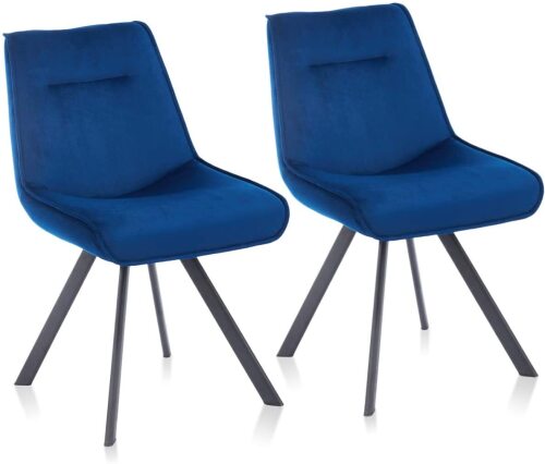 Modern Velvet Dining Chair Upholstered with Metal Legs - Lot 2867