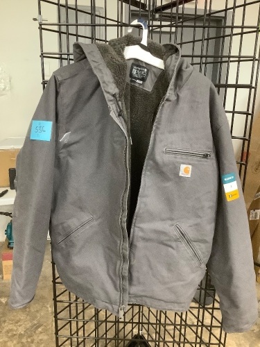 Relaxed Fit Washed Duck Sherpa-Lined Jacket - Lot 536