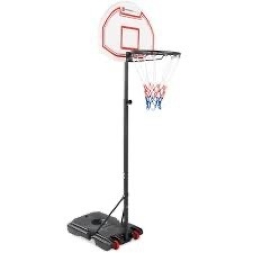 Kids Height-Adjustable Basketball Hoop, Portable Backboard System w/ Wheels - Lot 582