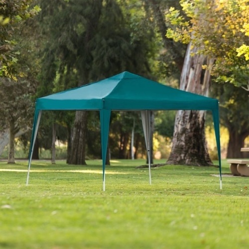 Best Choice Products Outdoor Portable Adjustable Instant Pop Up Gazebo Canopy Tent w/ Carrying Bag, 10x10ft - Green  - Lot 427