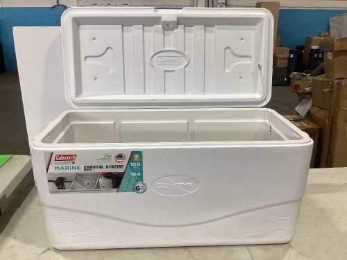 Coleman Coastal Xtreme Series Marine Portable Cooler, 100 Quart , White   - Lot 455
