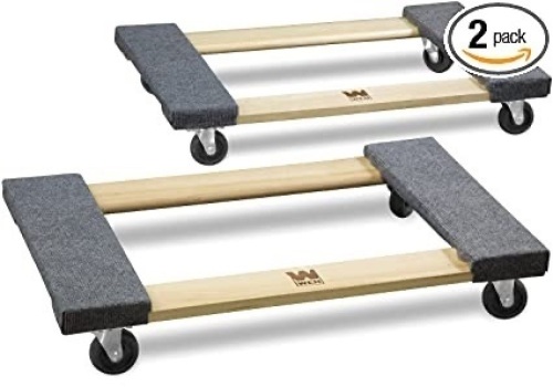WEN 721830 1000 lbs. Capacity 18 in. x 30 in. Hardwood Movers Dolly (2-Pack), Used - Lot 482