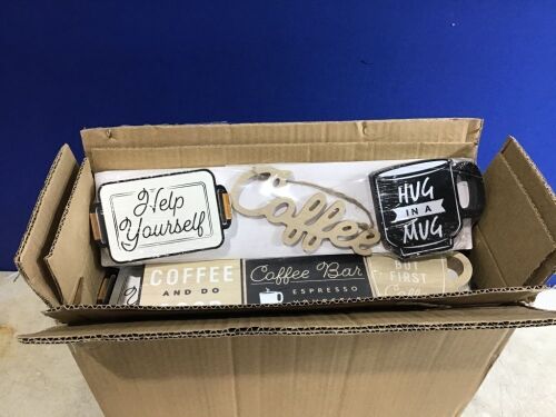 Case of Coffee Themed Home Decor  - Lot 597