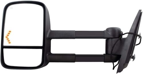 BOXI Driver Side Towing Mirror Power Heated Telescoping with LED Arrow Signal Light for 2007-2013 Chevy Silverado Tahoe Suburban Avalanche / GMC Sierra Yukon XL Denali  - Lot 815